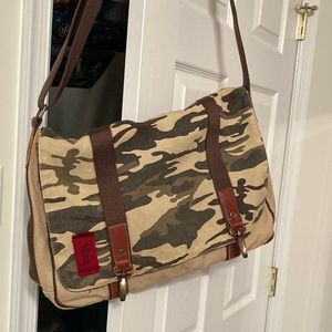 Fossil Canvas Messenger Bag